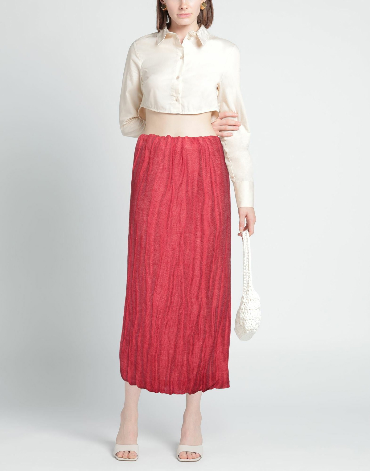 Khaite Womens Midi skirt in Red