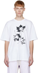 TheOpen Product SSENSE Exclusive White Skull Leaf T-Shirt