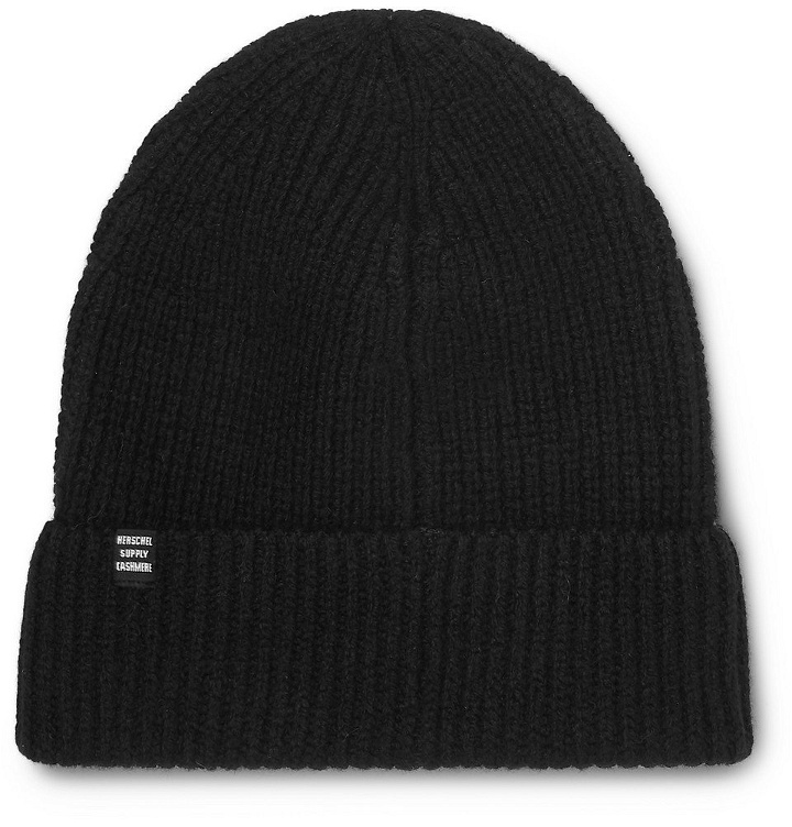 Photo: Herschel Supply Co - Cardiff Ribbed Cashmere and Wool-Blend Beanie - Men - Black