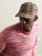 The Elder Statesman - Burnout Checked Wool Baseball Cap