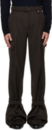 EGONlab Brown Belted Cargo Pants