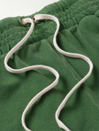 Les Tien - Yacht Straight-Leg Garment-Dyed Cotton-Piqué Drawstring Shorts - Green