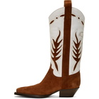 Off-White Brown and White Cowboy Boots