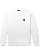 Moncler - Logo-Appliquéd Cotton-Jersey Sweatshirt - White