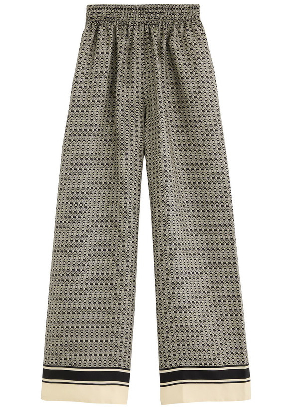 Photo: Esse Studios Signat Monogram Silk Trousers Black