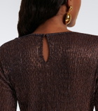 Cala de la Cruz Loreta knitted lamé top
