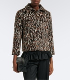 Ganni Leopard-print jacquard jacket