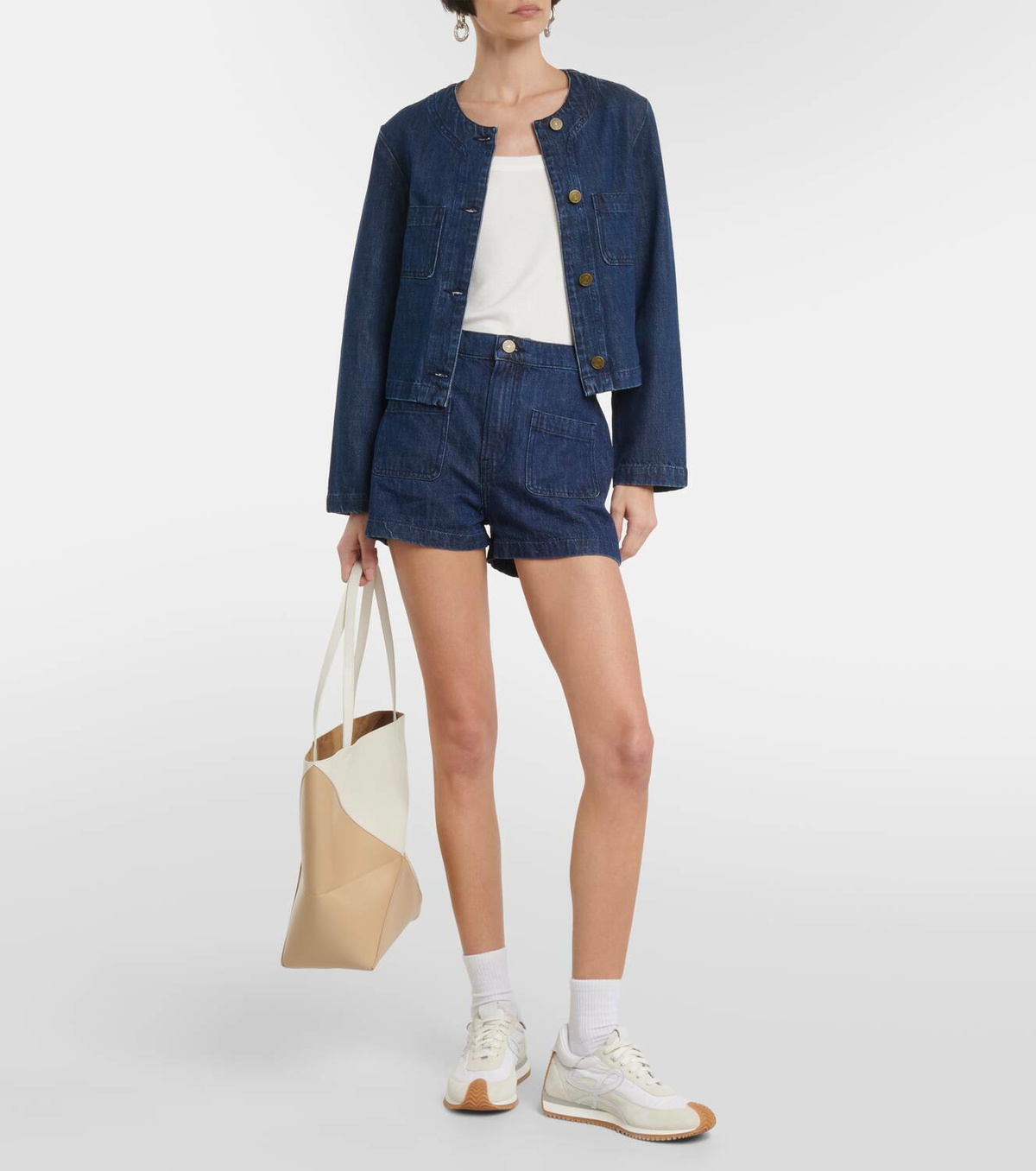 Frame Rib Baby Tee jersey top