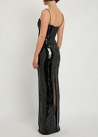 Rebecca Vallance Lyra Embellished Sequin Gown Black