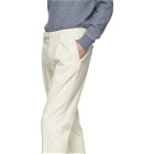 Ermenegildo Zegna Off-White Garment-Dyed Trousers