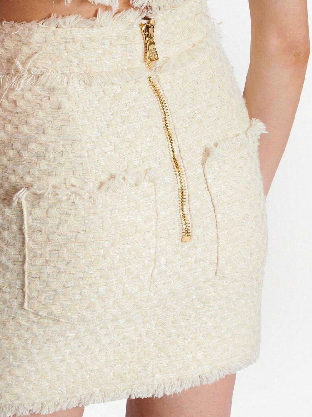 Balmain High Waist Tweed Mini Skirt Balmain