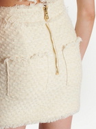 BALMAIN - High Waist Tweed Mini Skirt