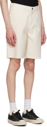 John Elliott Off-White Cut-Off Shorts