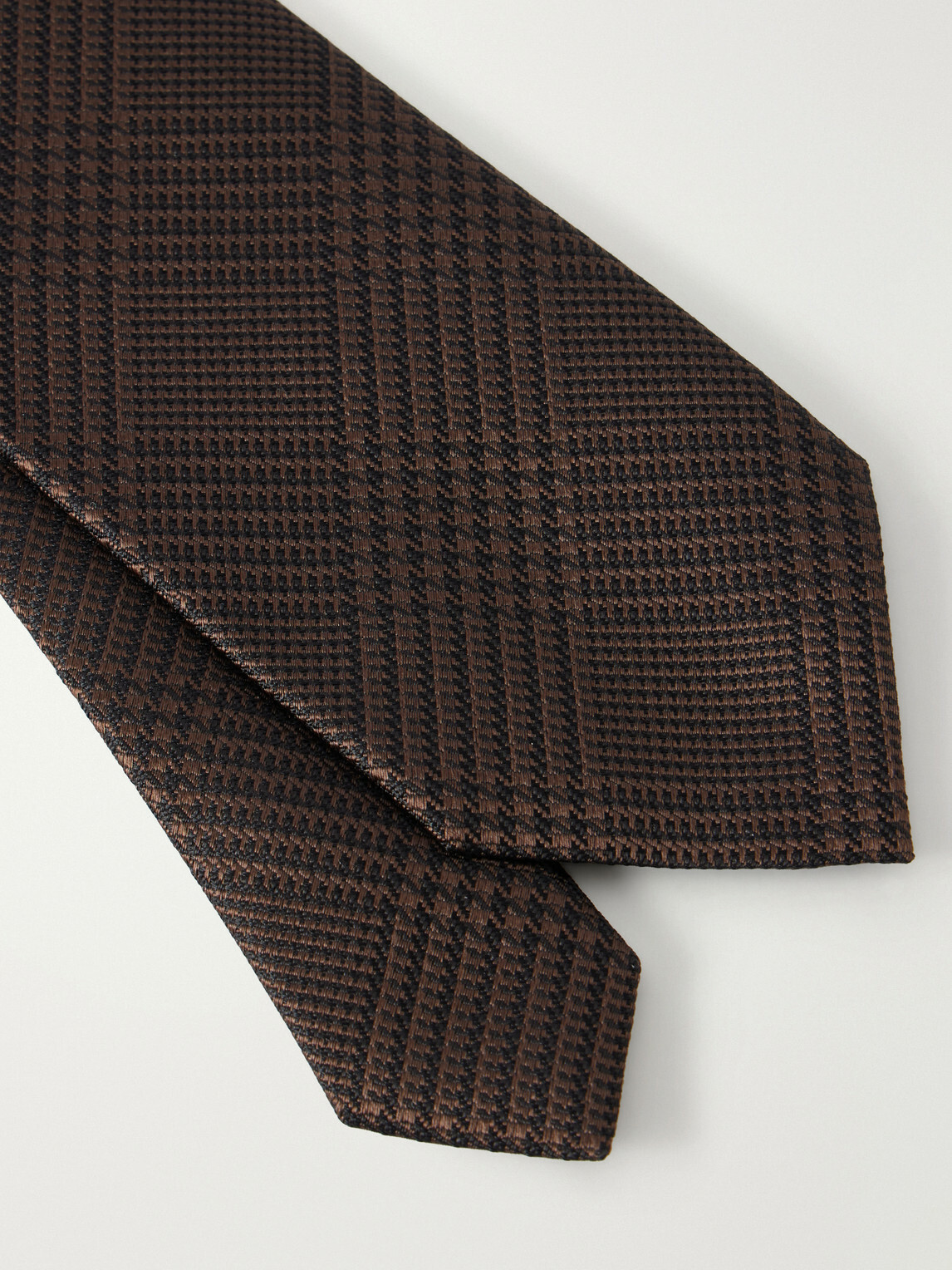 TOM FORD - 7cm Prince of Wales Checked Silk-Jacquard Tie