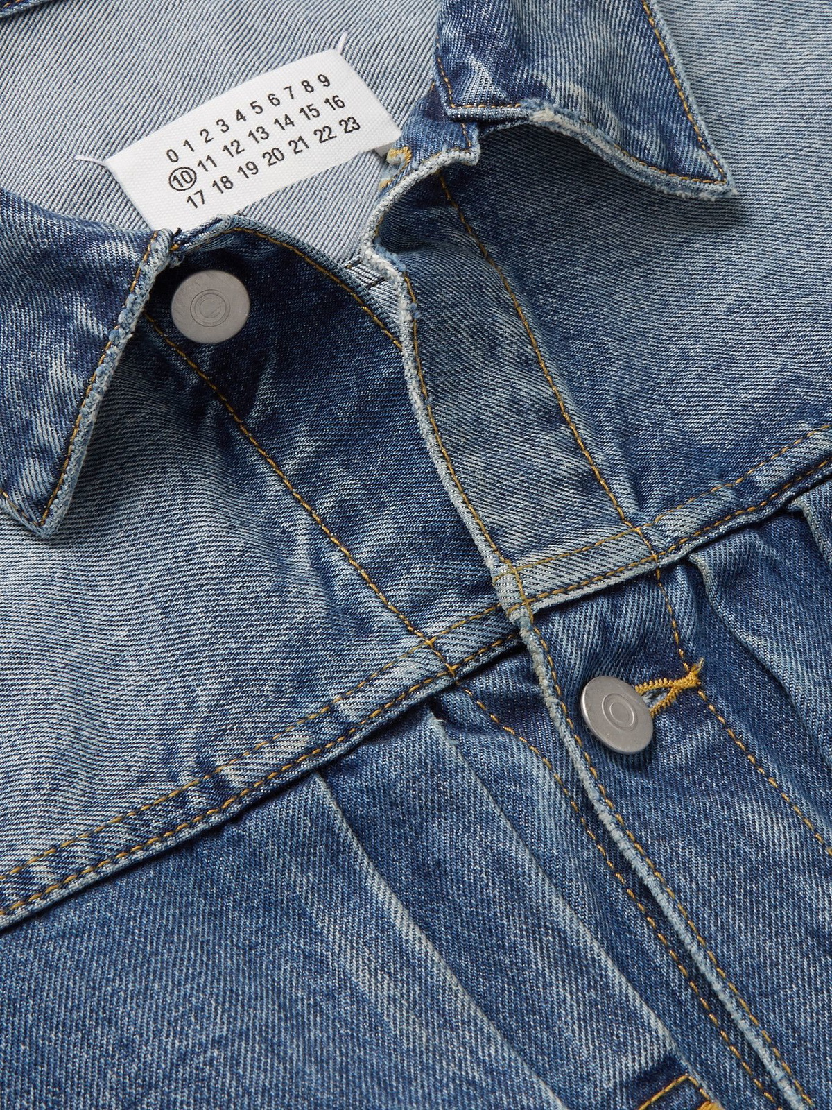 MAISON MARGIELA - Distressed Denim Jacket - Blue Maison Margiela