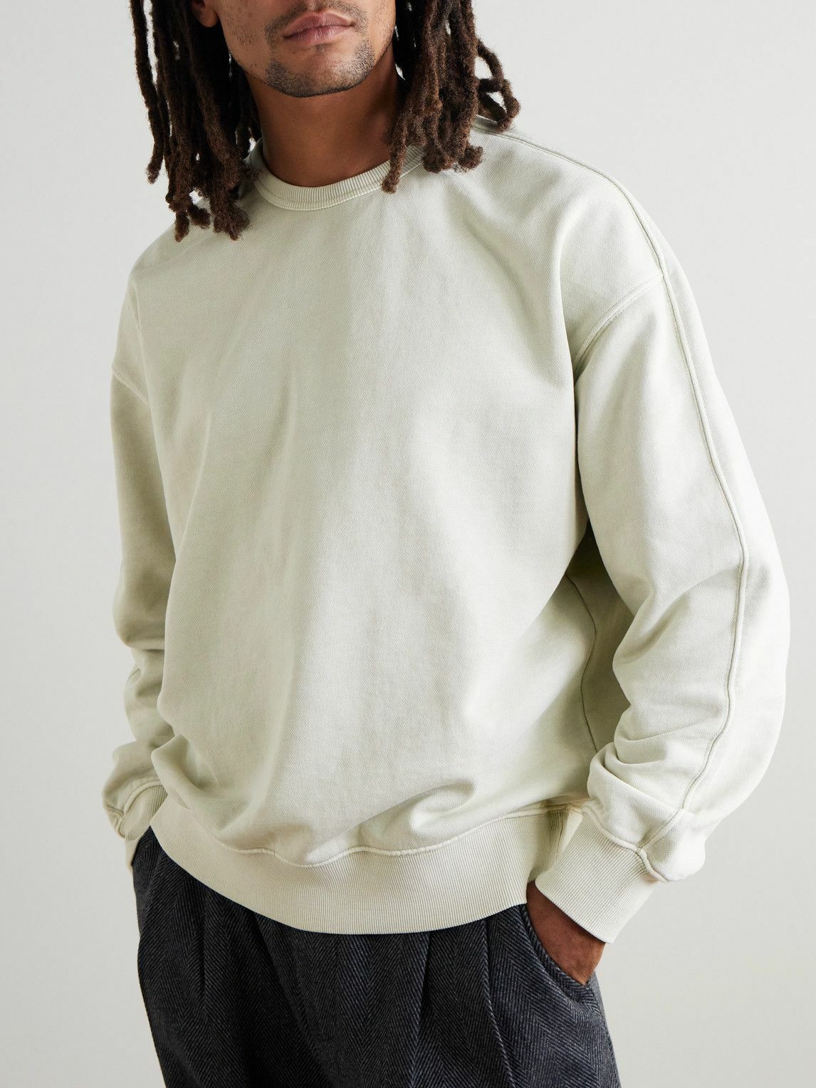 FrizmWORKS - OG Pigment-Dyed Cotton-Jersey Sweatshirt - Green