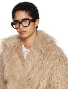 LOEWE Brown & Black Chunky Anagram Glasses