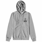 Polar Skate Co. Men's Devil Man Zip Hoody in Heather Grey