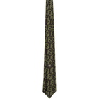 Fendi Black and Green Silk Forever Fendi Tie