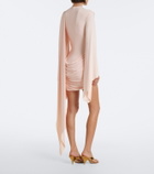 De La Vali Persia draped jersey minidress