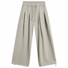 Anglan Men's Double Valley Tuck Sweat Pants in Melange Grey