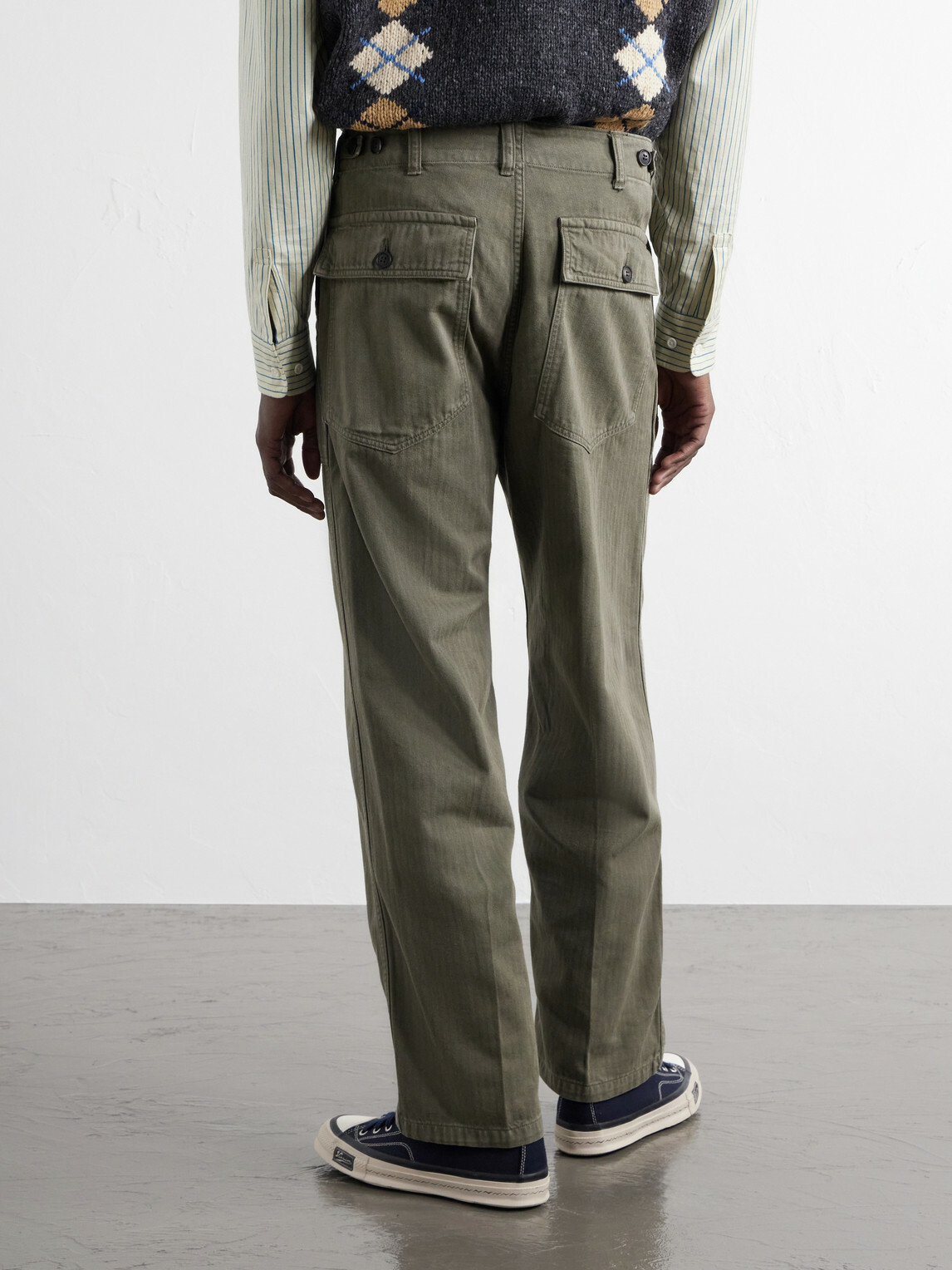 Visvim - Benning Straigh-Leg Herringbone Cotton Trousers - Green