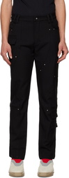 HELIOT EMIL Black Covert Cargo Pants