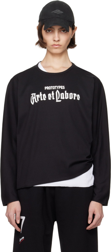 Photo: Prototypes Black L.S. 'Arte et Labore' T-shirt