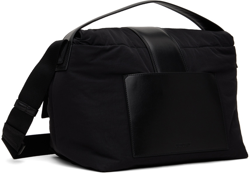 JACQUEMUS Black Les Sculptures 'Le Messenger Bambino' Bag