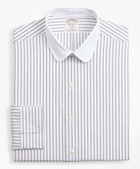 Brooks Brothers Men's Stretch Soho Extra-Slim Fit Dress Shirt, Dotted-Stripe | Purple