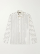 Kartik Research - Pinstriped Cotton-Canvas Shirt - Neutrals