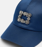 Roger Vivier Efflorescence satin baseball cap