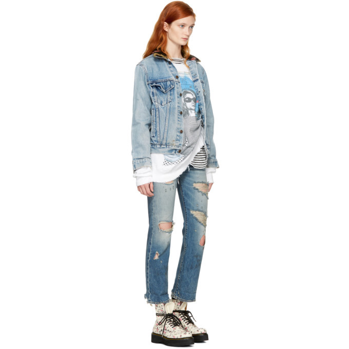 R13 Blue Levis Edition Refurbished Denim Kurt Trucker Jacket R13