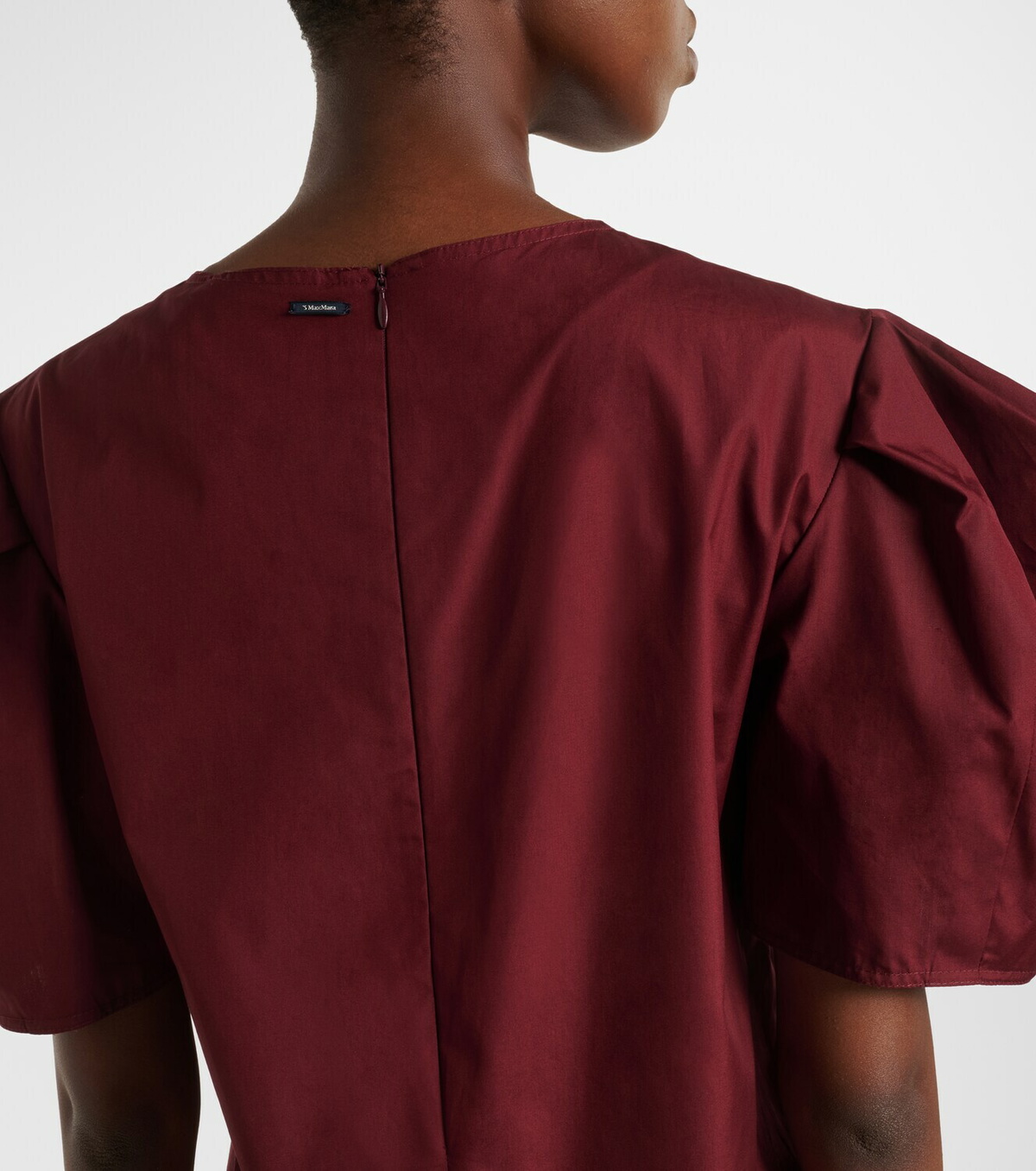 'S Max Mara Puff-sleeve cotton poplin minidress