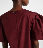 'S Max Mara Puff-sleeve cotton poplin minidress