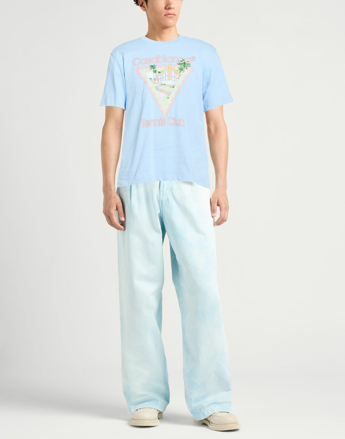 Casablanca Mens T-shirt Sky in Blue
