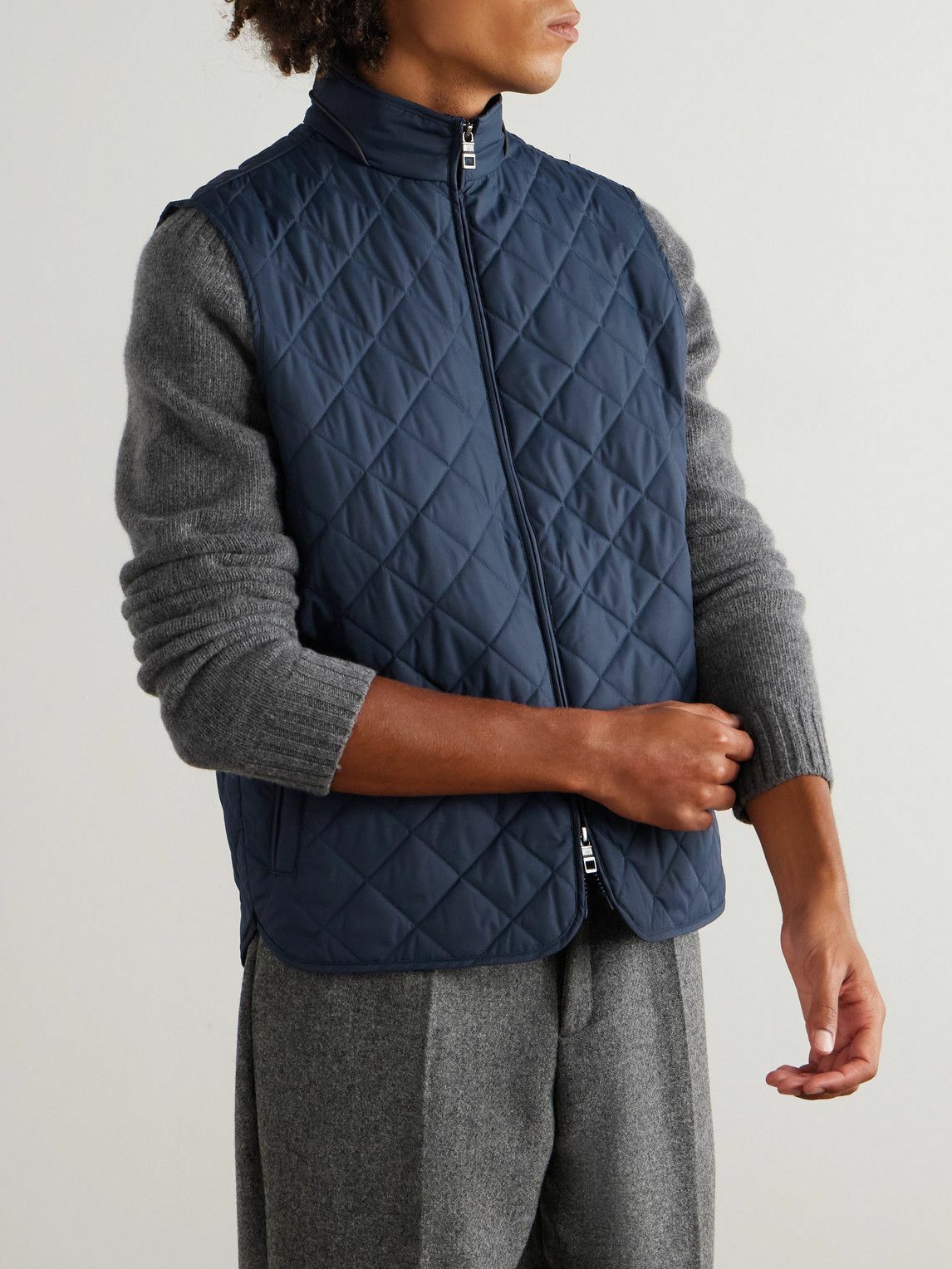 Peter Millar - Essex Quilted Padded Recycled-Shell Gilet - Blue