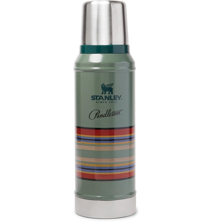 Photo: Pendleton - Stanley Printed Insulated Stainless Steel Thermos Flask - Green