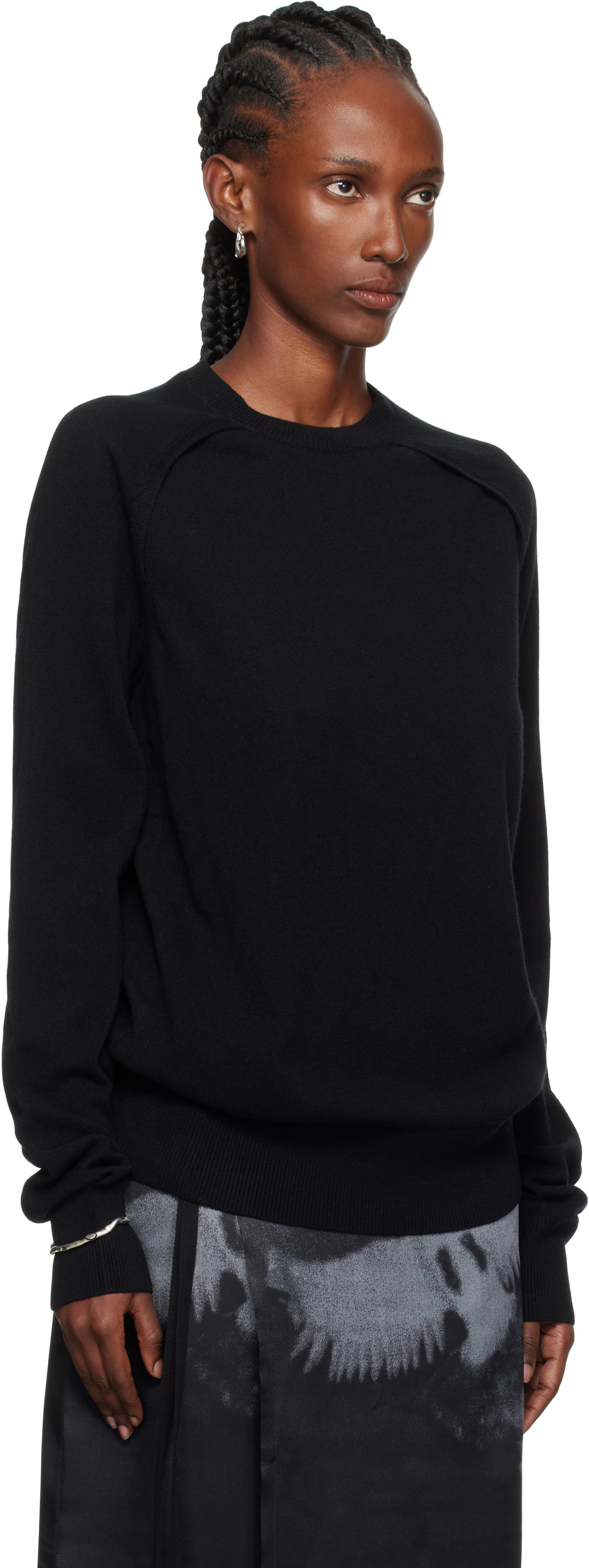 Ann Demeulemeester Black Ulu Cut-Out Sweater