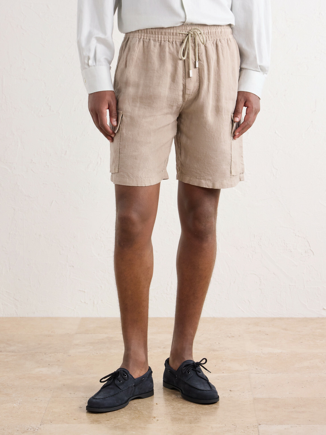 Vilebrequin - Baie Straight-Leg Linen Drawstring Cargo Shorts - Neutrals