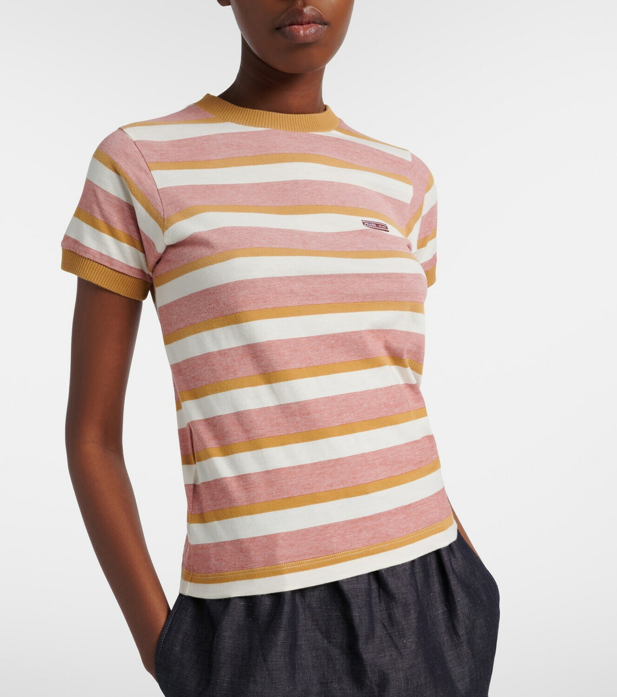 Prada Striped cotton jersey T-shirt