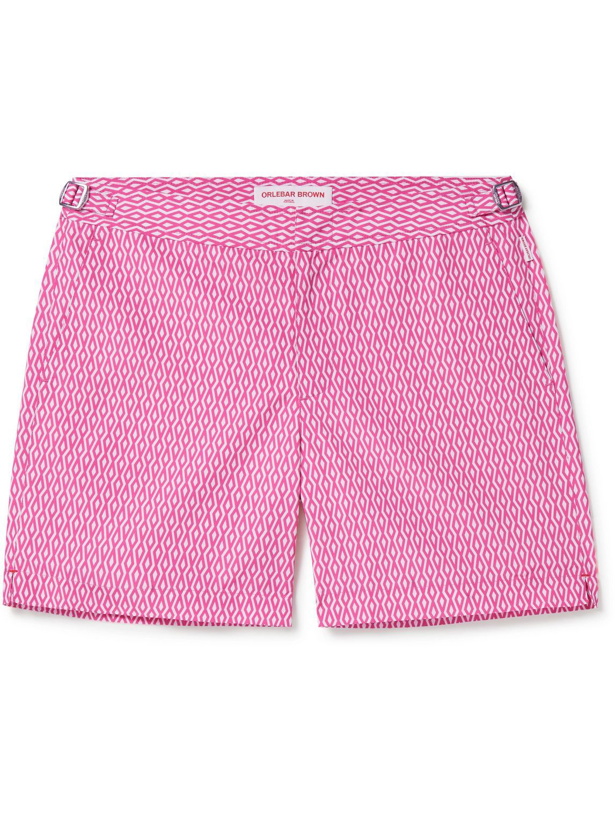 Photo: Orlebar Brown - Bulldog Alado Straight-Leg Mid-Length Printed Swim Shorts - Pink