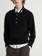 Enfants Riches Déprimés - Rat Embroidered Cashmere Polo Sweater - Black