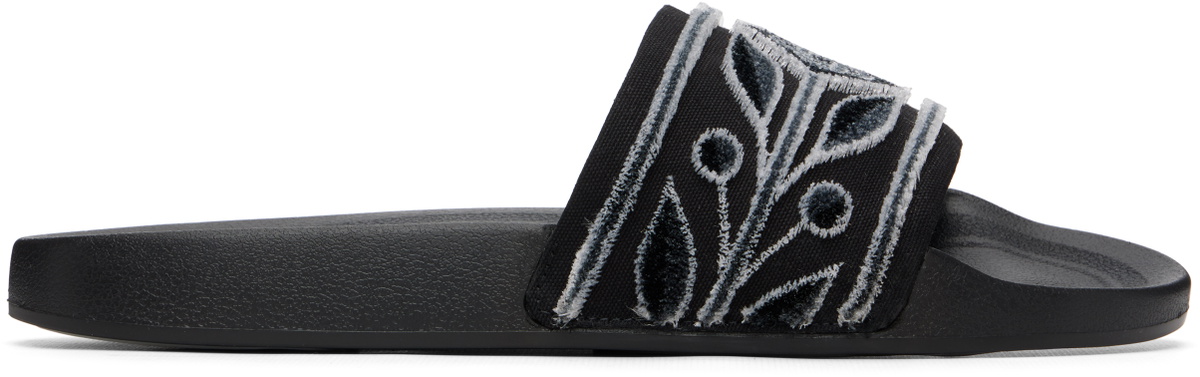 Casablanca Black Flocked Pool Slides