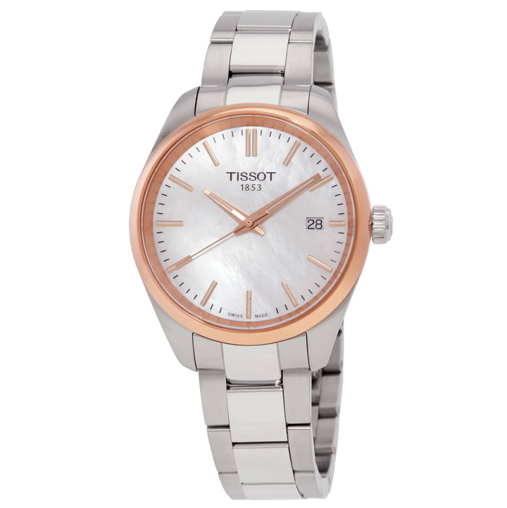 Photo: Tissot PR 100 Quartz Mother of Pearl Dial Mens Watch T1502102111100