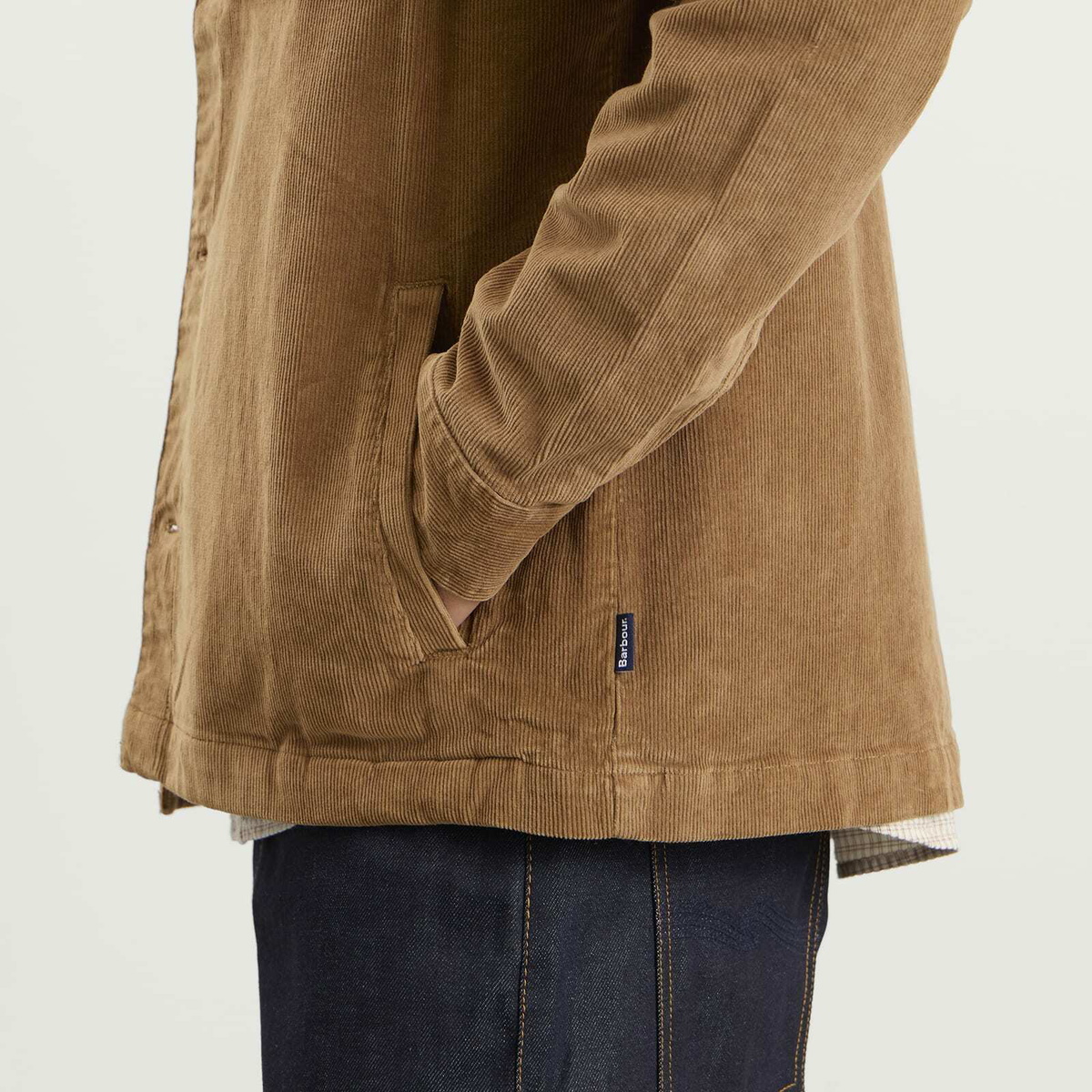Barbour Men's Cord Overshirt in Sandstone