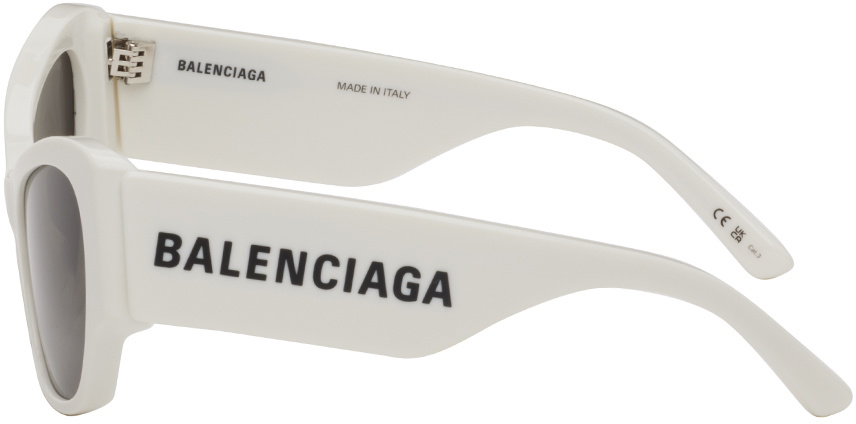 Balenciaga White Cat-Eye Sunglasses Balenciaga