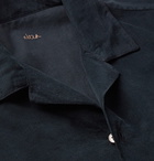 Altea - Baker Camp-Collar Cotton-Corduroy Shirt - Blue