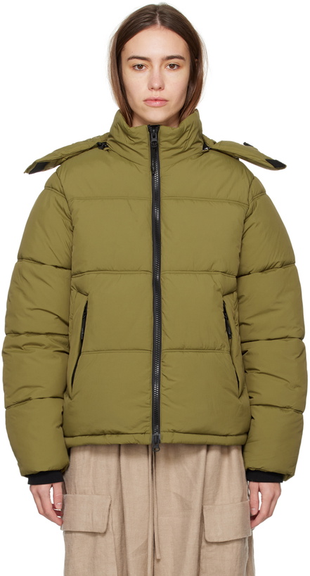 Photo: The Very Warm Green Hooded Puffer Jacket