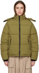 The Very Warm Green Hooded Puffer Jacket